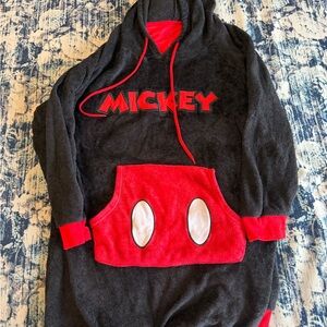 Disney Mickey Mouse Fleece Hooded Sleep Lounger Pajama Costume Dress Size XL